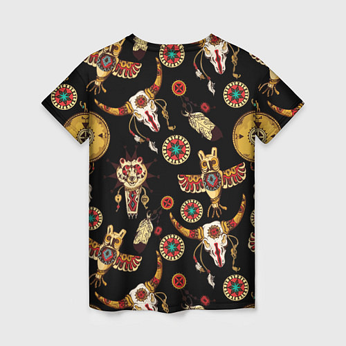 Женская футболка Индейские культовые символы / 3D-принт – фото 2