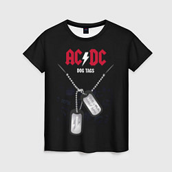 Женская футболка AC/DC: Dog Tags