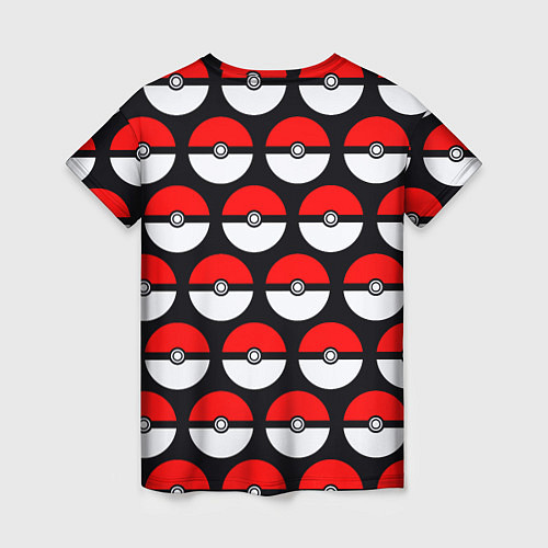 Женская футболка Pokeball Pattern / 3D-принт – фото 2