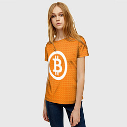 Футболка женская Bitcoin, цвет: 3D-принт — фото 2