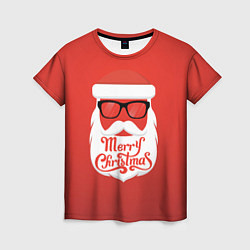 Женская футболка Santa: Merry Christmas