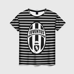 Футболка женская FC Juventus: Black Lines, цвет: 3D-принт