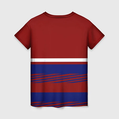 Женская футболка Герб РФ: Красный стиль / 3D-принт – фото 2