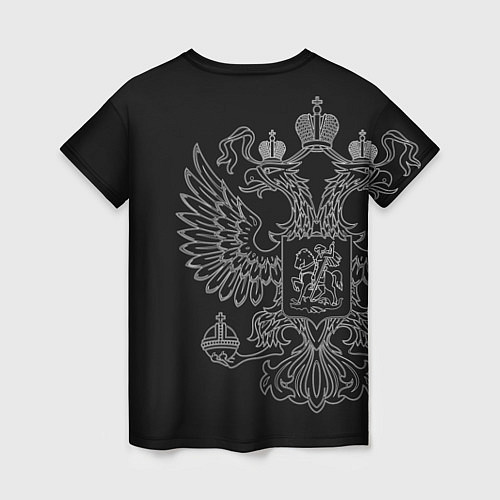 Женская футболка РВСН: герб РФ / 3D-принт – фото 2