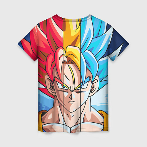 Женская футболка Colour Goku / 3D-принт – фото 2