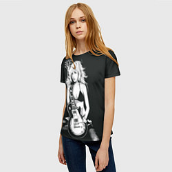 Футболка женская Рокерская душа, цвет: 3D-принт — фото 2