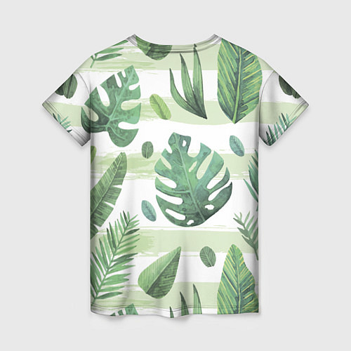 Женская футболка Тропические джунгли / 3D-принт – фото 2