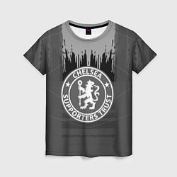 Футболка женская FC Chelsea: Grey Abstract, цвет: 3D-принт