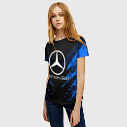 Футболка женская Mercedes-Benz: Blue Anger, цвет: 3D-принт — фото 2