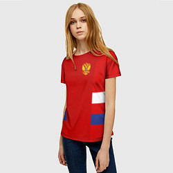 Футболка женская Russia: Sport Tricolor, цвет: 3D-принт — фото 2