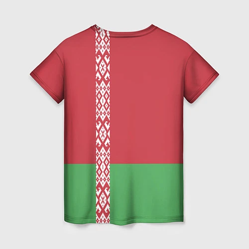 Женская футболка Беларусь / 3D-принт – фото 2
