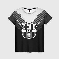 Футболка женская FC Barcelona: Black Style, цвет: 3D-принт