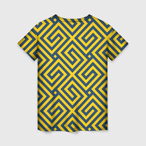Женская футболка Желтый лабиринт / 3D-принт – фото 2