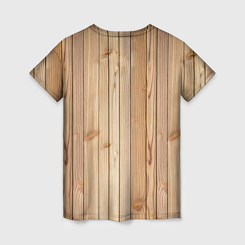 Женская футболка Деревянная обшивка / 3D-принт – фото 2