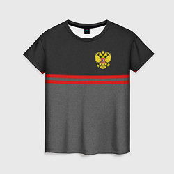 Футболка женская Russia: Grey Style, цвет: 3D-принт