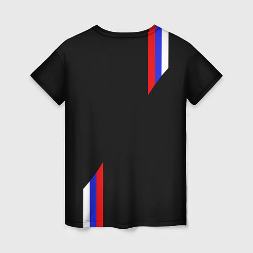 Женская футболка Russia: Black Sport Line / 3D-принт – фото 2