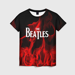 Футболка женская The Beatles: Red Flame, цвет: 3D-принт