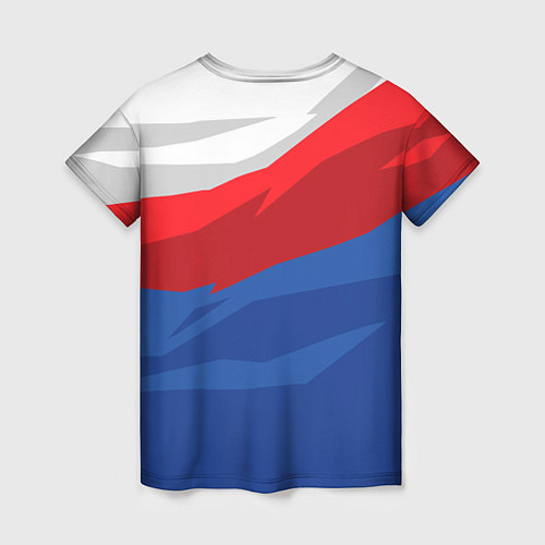 Женская футболка Российский медведь / 3D-принт – фото 2