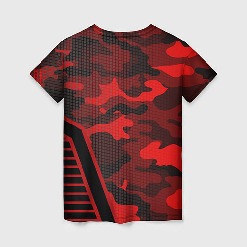 Женская футболка CS:GO Red Camo / 3D-принт – фото 2