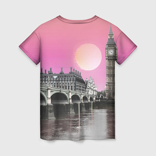 Женская футболка Закат в Великобритании / 3D-принт – фото 2