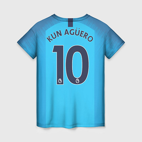 Женская футболка FC Man City: Aguero Home 18-19 / 3D-принт – фото 2