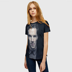 Футболка женская Benedict Cumberbatch, цвет: 3D-принт — фото 2