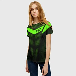 Футболка женская N7: Green Armor, цвет: 3D-принт — фото 2
