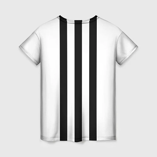 Женская футболка AC Milan: Black & White / 3D-принт – фото 2