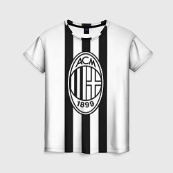 Футболка женская AC Milan: Black & White, цвет: 3D-принт