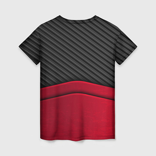 Женская футболка Infiniti: Red Carbon / 3D-принт – фото 2