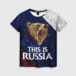 Футболка женская Russia: Roaring Bear, цвет: 3D-принт