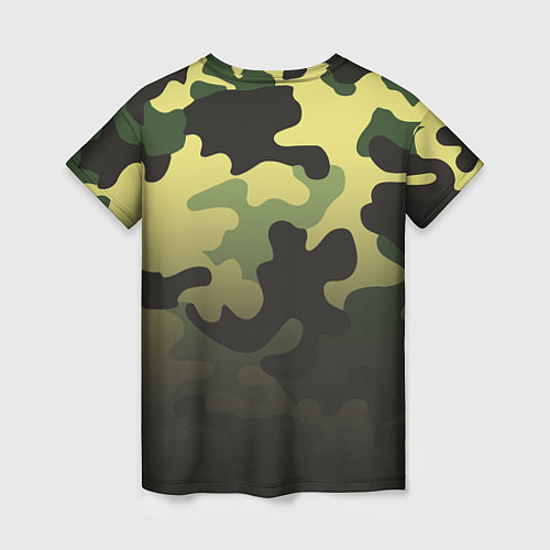 Женская футболка Военный камуфляж / 3D-принт – фото 2