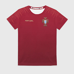 Женская футболка Сборная Португалии соты сетка