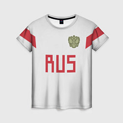 Футболка женская Сборная России: белый стиль, цвет: 3D-принт