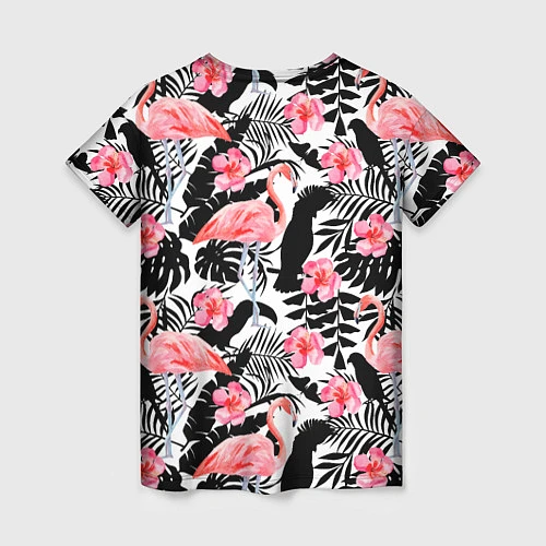 Женская футболка Black Flamingo / 3D-принт – фото 2