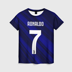 Футболка женская Ronaldo 7: Blue Sport, цвет: 3D-принт