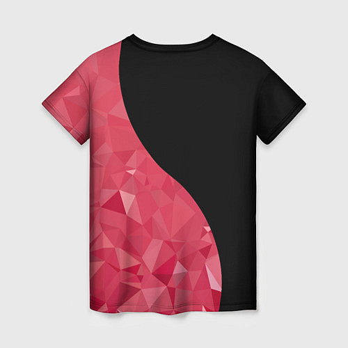 Женская футболка Black Pink: Pink Polygons / 3D-принт – фото 2