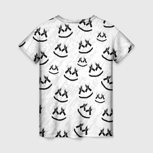 Женская футболка Marshmello: White Pattern / 3D-принт – фото 2
