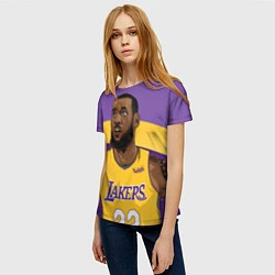 Футболка женская LeBron 23: Lakers, цвет: 3D-принт — фото 2