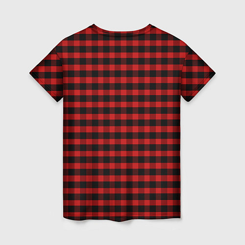 Женская футболка Senpai 00: Red Grid / 3D-принт – фото 2