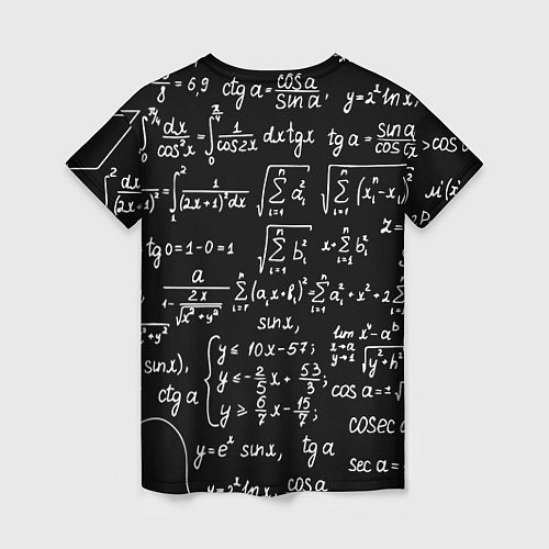 Женская футболка Алгебраические формулы / 3D-принт – фото 2