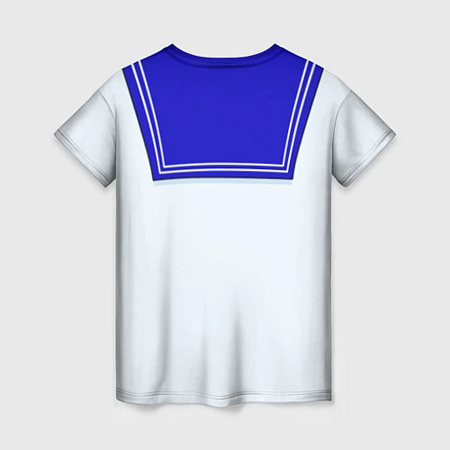 Женская футболка Девочка-матроска / 3D-принт – фото 2