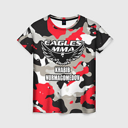 Футболка женская Khabib Nurmagomedov: Red Camo, цвет: 3D-принт