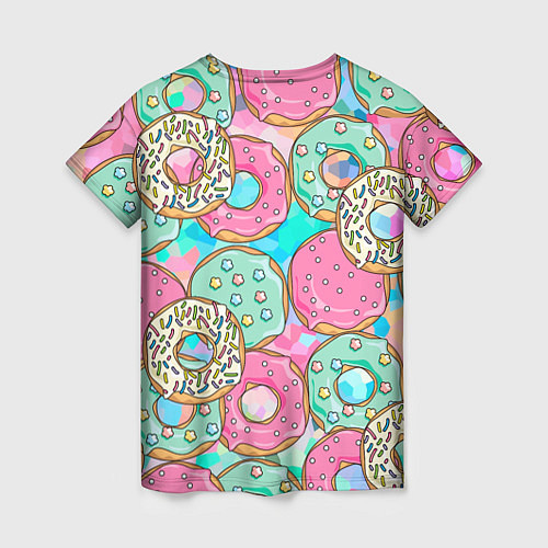 Женская футболка Сахарные пончики / 3D-принт – фото 2