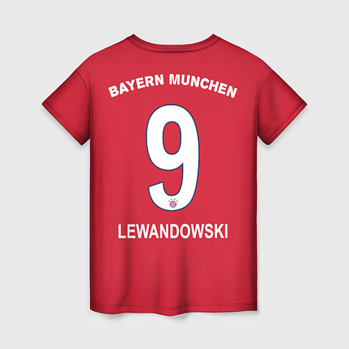 Женская футболка Lewandowski home 18-19 / 3D-принт – фото 2