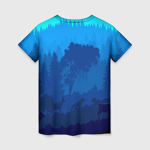 Женская футболка Fortnite: Blue Forest / 3D-принт – фото 2