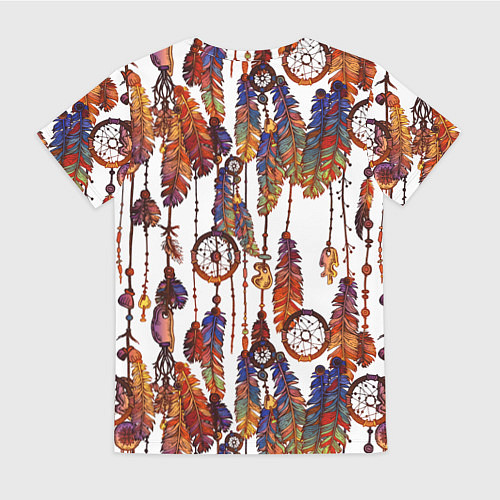 Женская футболка Бохо перья / 3D-принт – фото 2