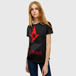 Футболка женская Astralis: Black Style, цвет: 3D-принт — фото 2