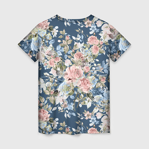 Женская футболка Цветущие розы / 3D-принт – фото 2