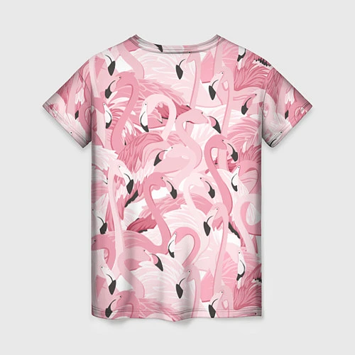 Женская футболка Розовый фламинго / 3D-принт – фото 2